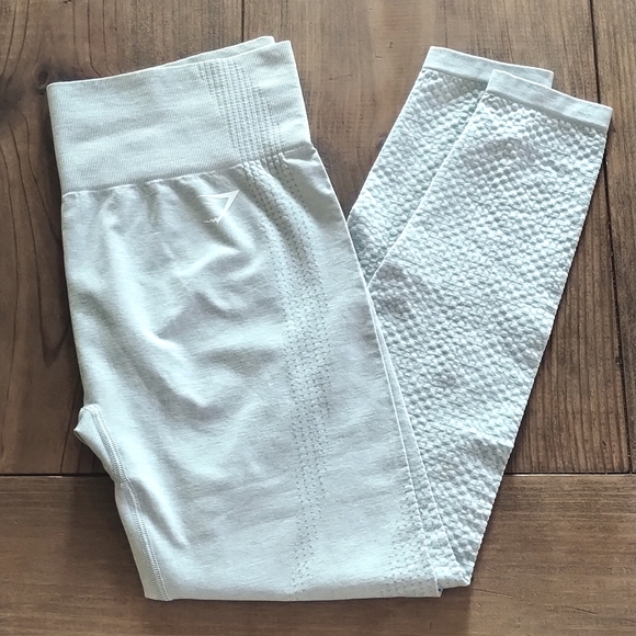 Gymshark Pants - Gymshark Vital Seamless Women's Large Light Gray Marl